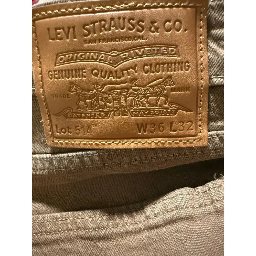 Levi's 514 Straight Fit Jeans, British Khaki, Men's 36x32
